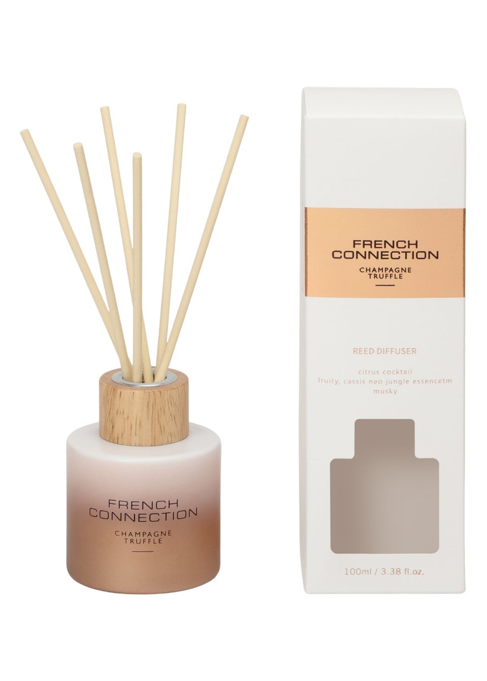 French Connection Reed Diffuser Champagne Truffle Multi 100ML Ombre Design