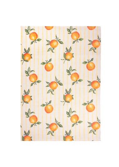 Furn Fruits Oranges Gingham Check Indoor/Outdoor Rug (120 x 170cm)