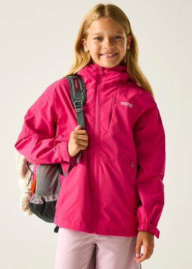 Regatta Pink Potion Calderdale III Waterproof Reflective Jacket (3-13 Years)