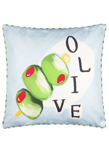 Furn Mediterranean Olive Olive/Blue Outdoor Cushion (45 x 45cm)