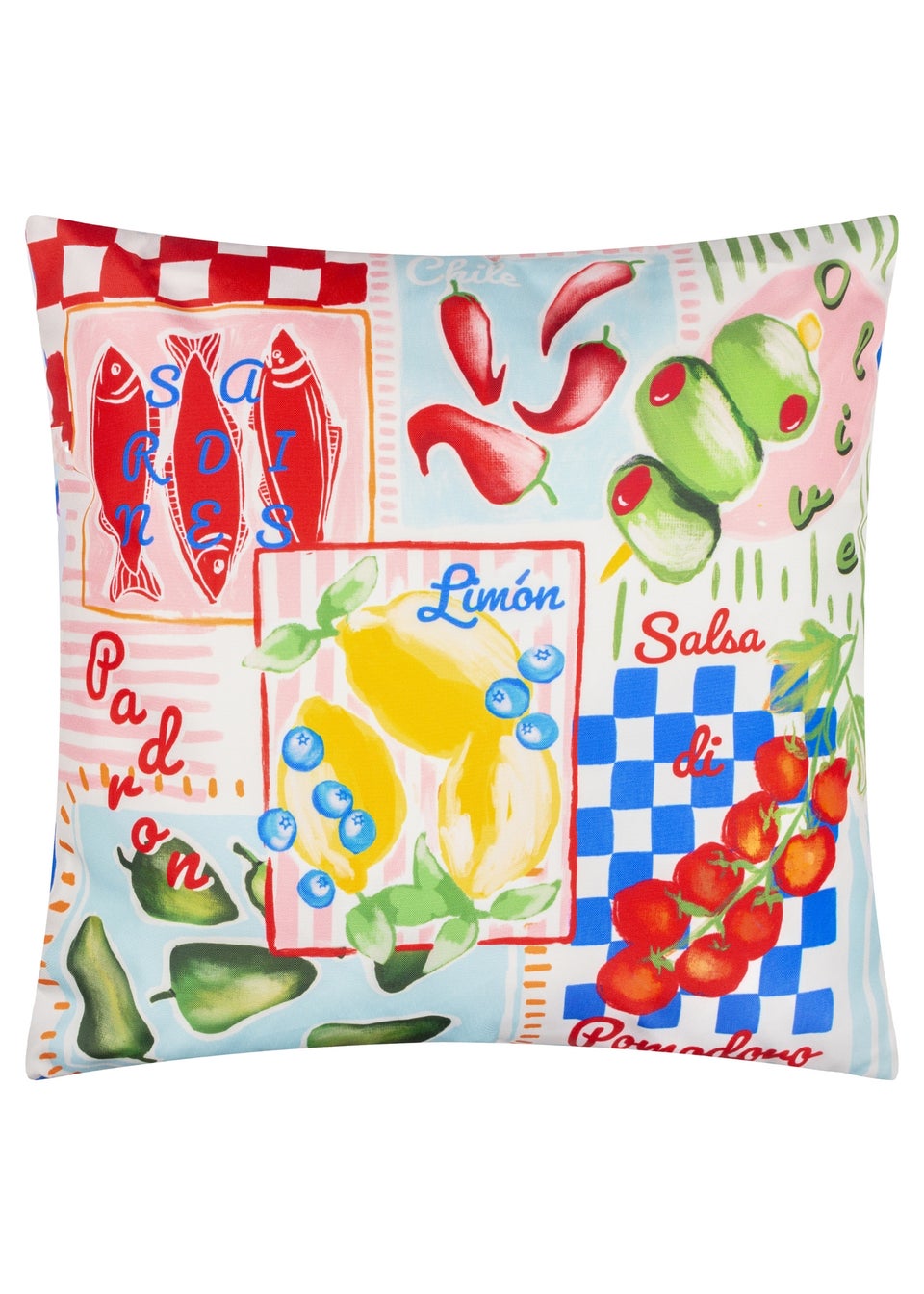 Furn Mediterranean Picnic Multicolour Outdoor Cushion (45 x 45cm)