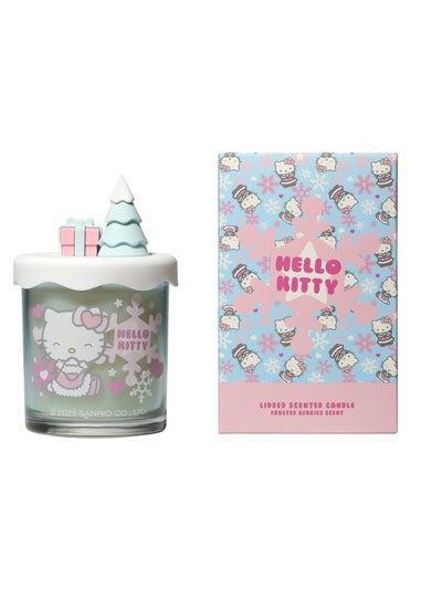 Hello Kitty Frosted Berries Scented Grey Candle 213g 1 Wick with 3D Silicone Lid
