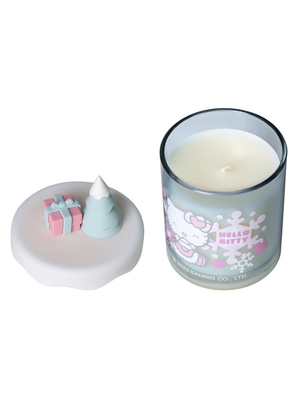 Hello Kitty Frosted Berries Scented Grey Candle 213g 1 Wick with 3D Silicone Lid