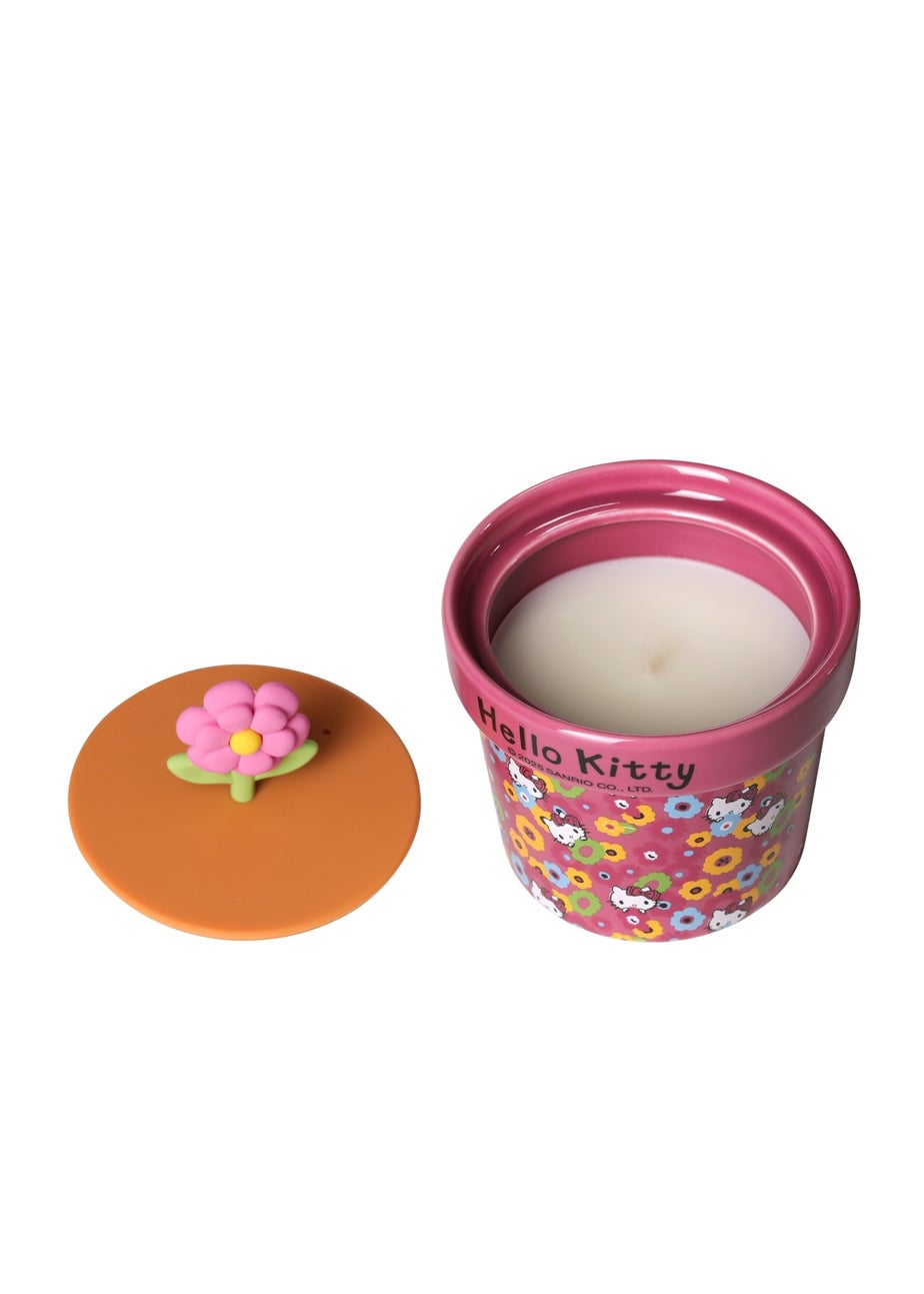 Hello Kitty Rose and Cherry Blossom Scented Pink Candle 213g 1 Wick with 3D Silicone Lid