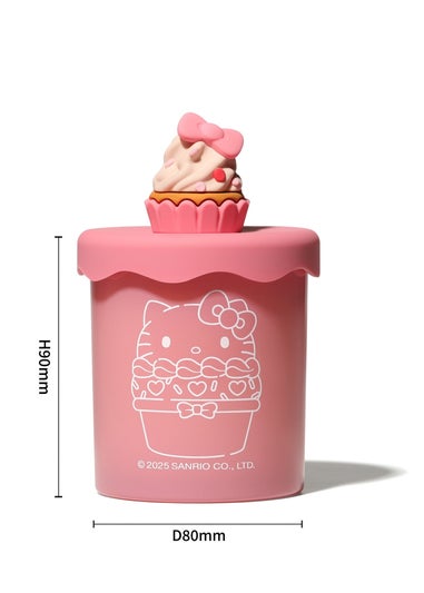 Hello Kitty Bakery Strawberry Cupcake Scented Pink Candle 213g 1 Wick with 3D Silicone Cup Cake Lid