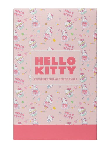 Hello Kitty Bakery Strawberry Cupcake Scented Pink Candle 213g 1 Wick with 3D Silicone Cup Cake Lid