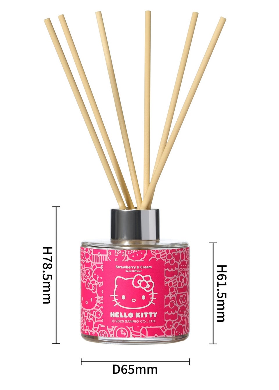 Hello Kitty Strawberry & Cream 100ML Pink Reed Diffuser