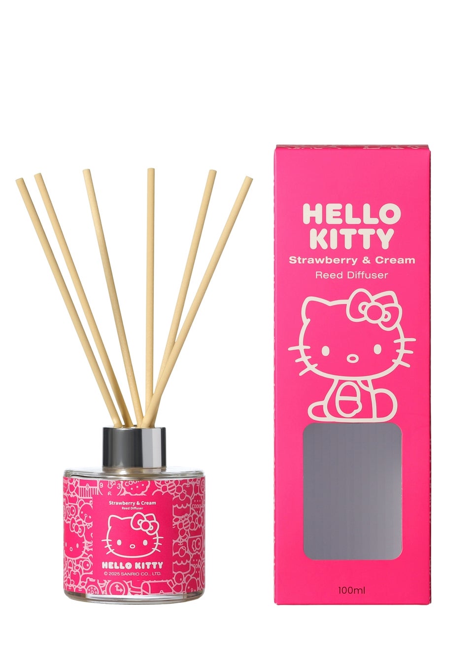 Hello Kitty Strawberry & Cream 100ML Pink Reed Diffuser
