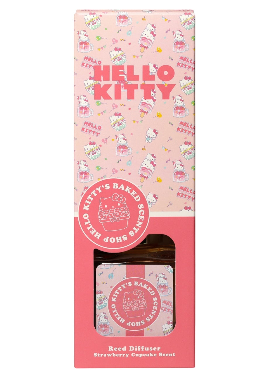 Hello Kitty Bakery Strawberry Cupcake Scented 100ml Pink Reed Diffuser