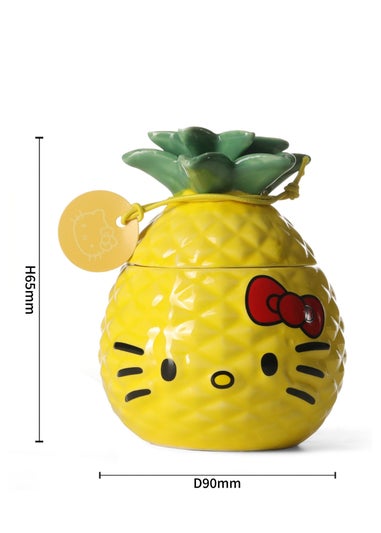 Hello Kitty Tropical Pineapple Scented Yellow Candle 213g 1 Wick with 3D Silicone Lid