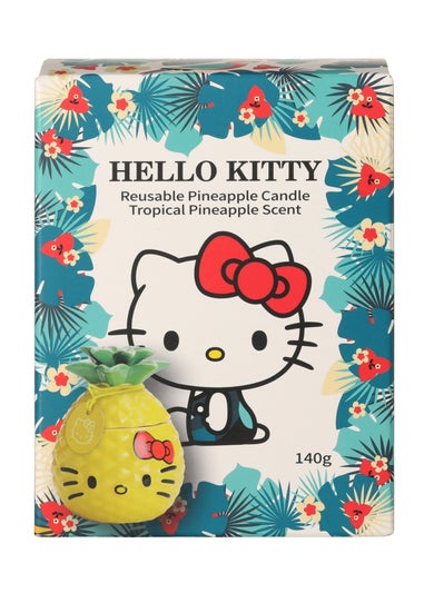 Hello Kitty Tropical Pineapple Scented Yellow Candle 213g 1 Wick with 3D Silicone Lid