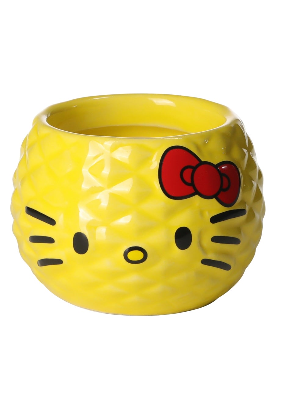 Hello Kitty Tropical Pineapple Scented Yellow Candle 213g 1 Wick with 3D Silicone Lid