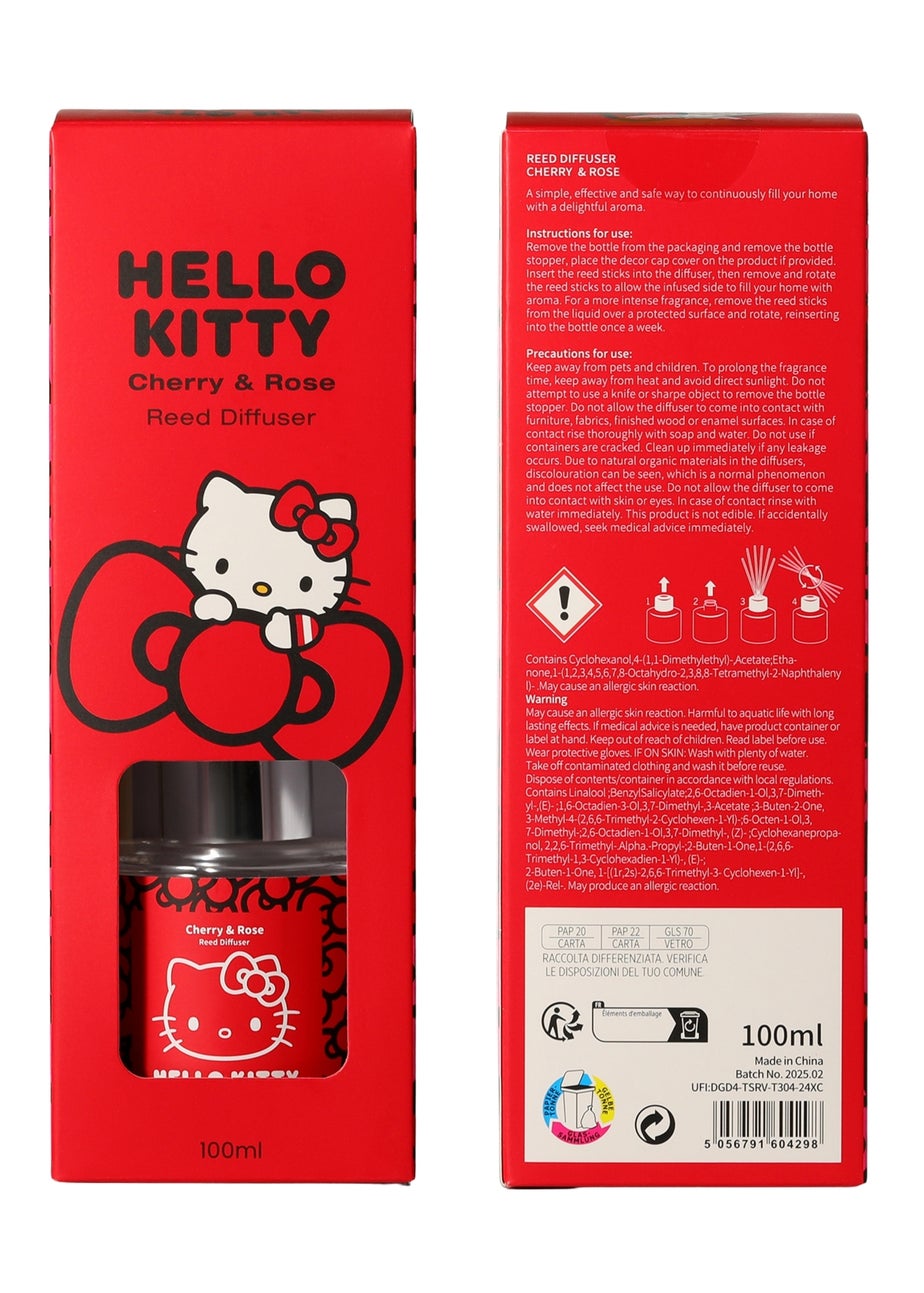 Hello Kitty Cherry & Rose 100ML Red Reed Diffuser