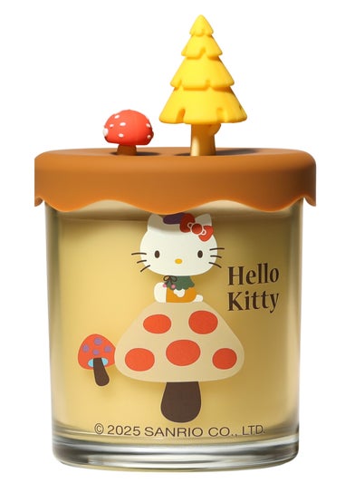 Hello Kitty Vanilla Creme Brulee Scented Brown Candle 213g 1 Wick with 3D Silicone Lid