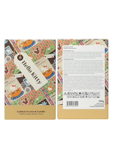 Hello Kitty Vanilla Creme Brulee Scented Brown Candle 213g 1 Wick with 3D Silicone Lid