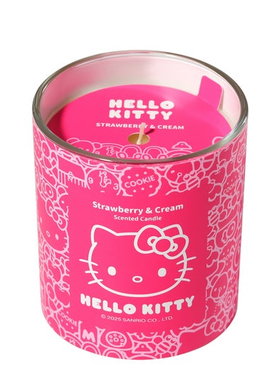 Hello Kitty Strawberry & Cream Scented Pink Candle 213g 1 Wick