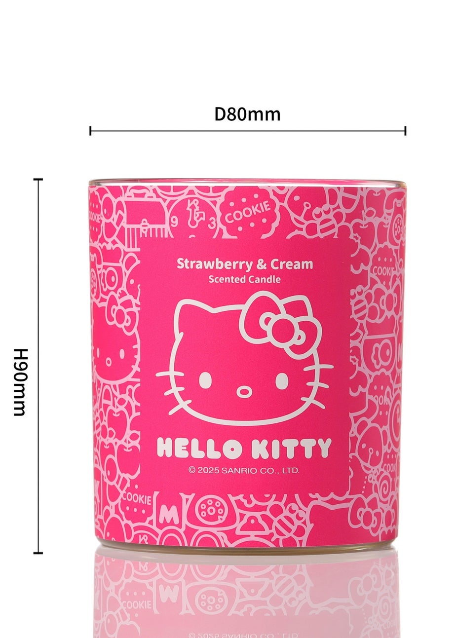 Hello Kitty Strawberry & Cream Scented Pink Candle 213g 1 Wick
