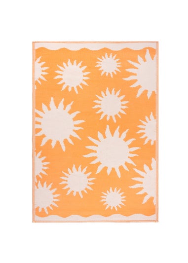 Furn Summer Solstice Sunrise Yellow Indoor/Outdoor Rug (120 x 180cm)