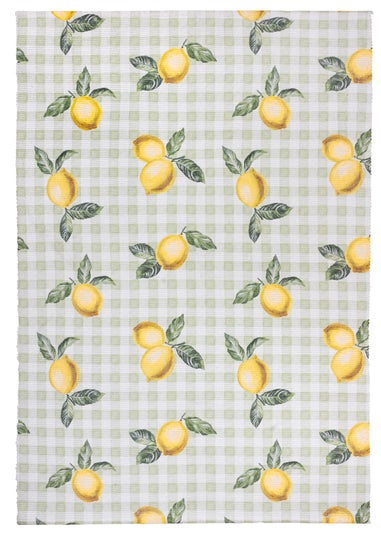 Furn Fruits Lemons Striped Indoor/Outdoor Rug (120 x 170cm)