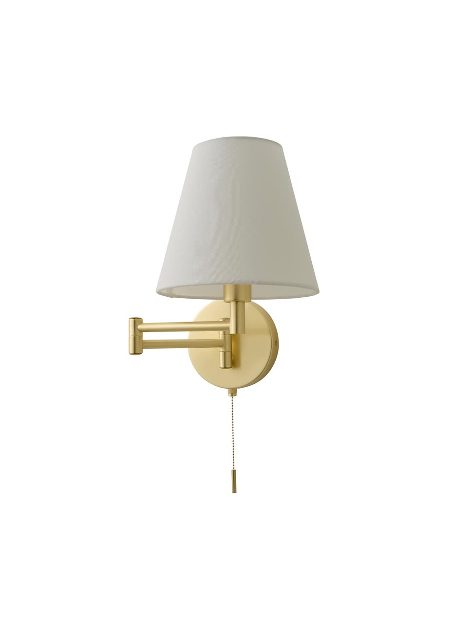 ValueLights Sonia Brushed Gold Adjustable Wall Light