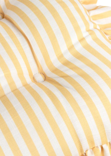 Wylder Millie Ruffle Yellow 2 Pack Indoor/Outdoor Seat Pads (40 x 40cm)