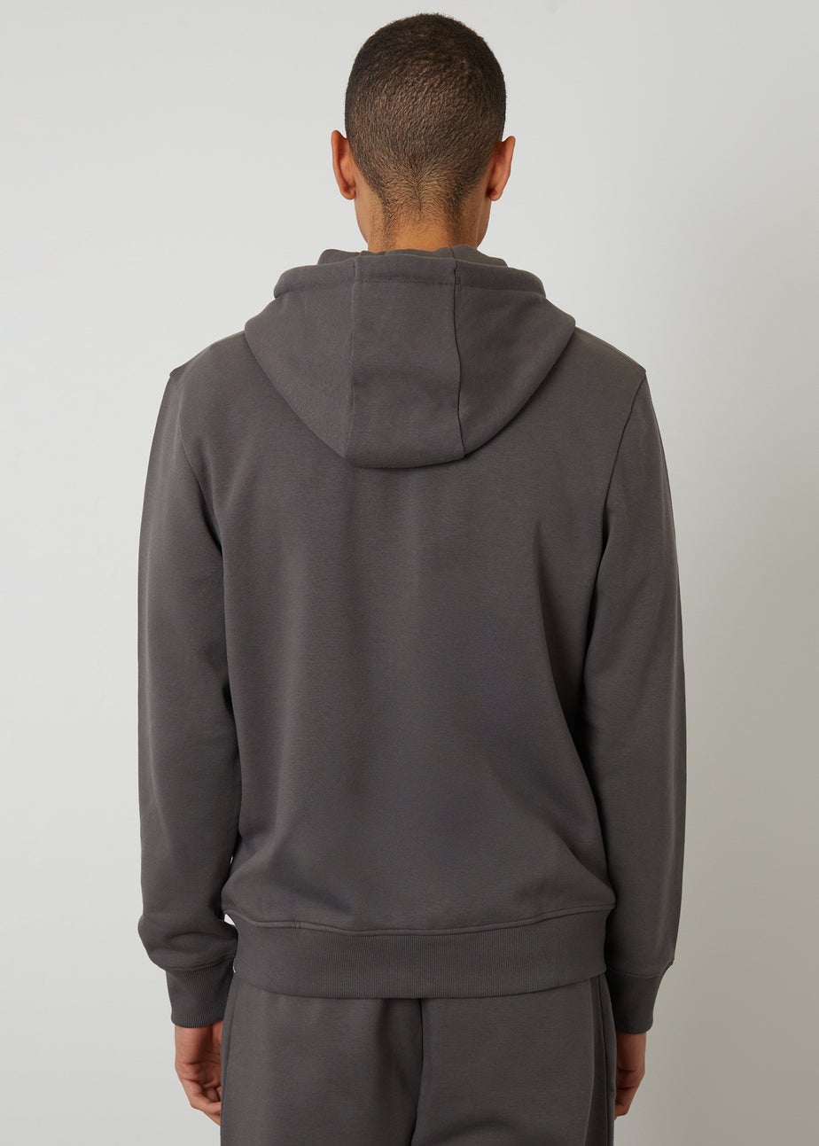 Threadbare Grey Cotton Blend Zip Through Hoodie