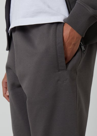 Threadbare Dark Grey Cotton Blend Regular Fit Joggers