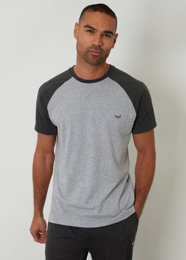 Threadbare Grey Raglan Short Sleeve Lounge Set