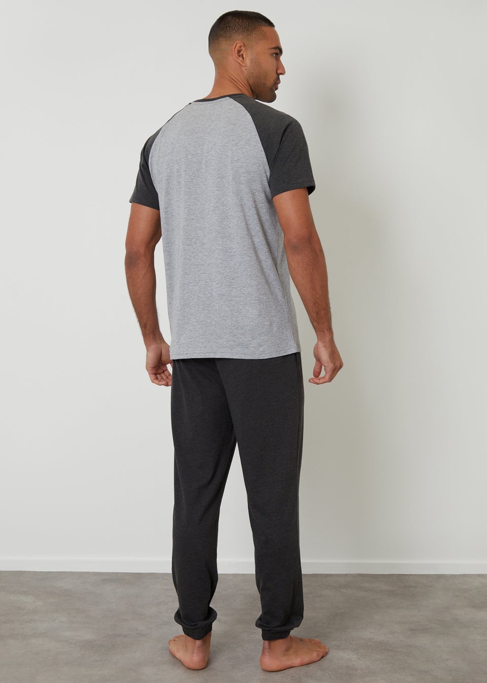 Threadbare Grey Raglan Short Sleeve Lounge Set