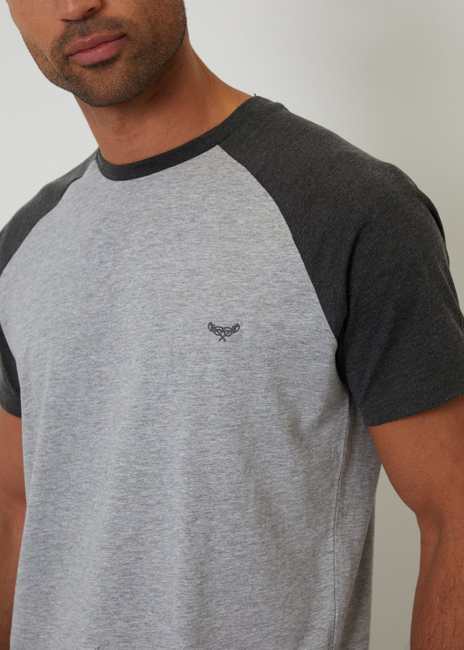 Threadbare Grey Raglan Short Sleeve Lounge Set