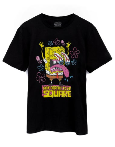 Vanilla Underground SpongeBob SquarePants Not Afraid To Be Square Black T-Shirt
