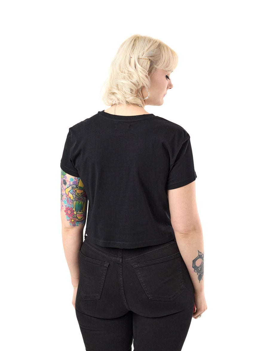 Vanilla Underground Twilight Black Cropped T-Shirt