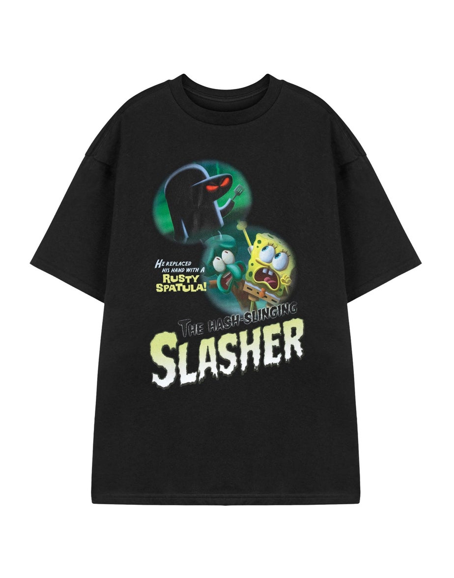 Vanilla Underground SpongeBob SquarePants Hash Slinging Slasher Black T-Shirt