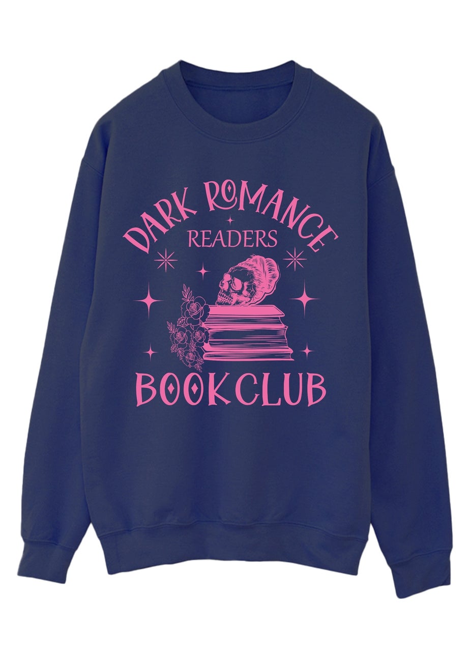 Spiral Galaxy Dark Romance Book Club Navy Blue Graphic Sweatshirt