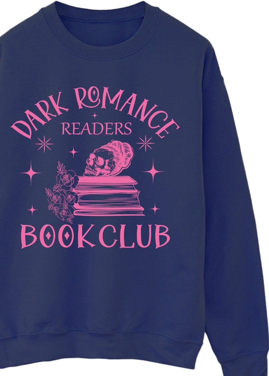 Spiral Galaxy Dark Romance Book Club Navy Blue Graphic Sweatshirt