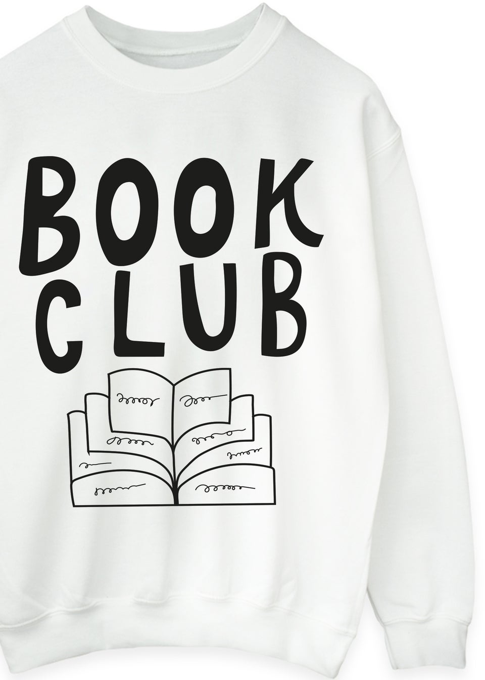 Spiral Galaxy Book Club White Graphic Sweatshirt