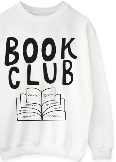 Spiral Galaxy Book Club White Graphic Sweatshirt