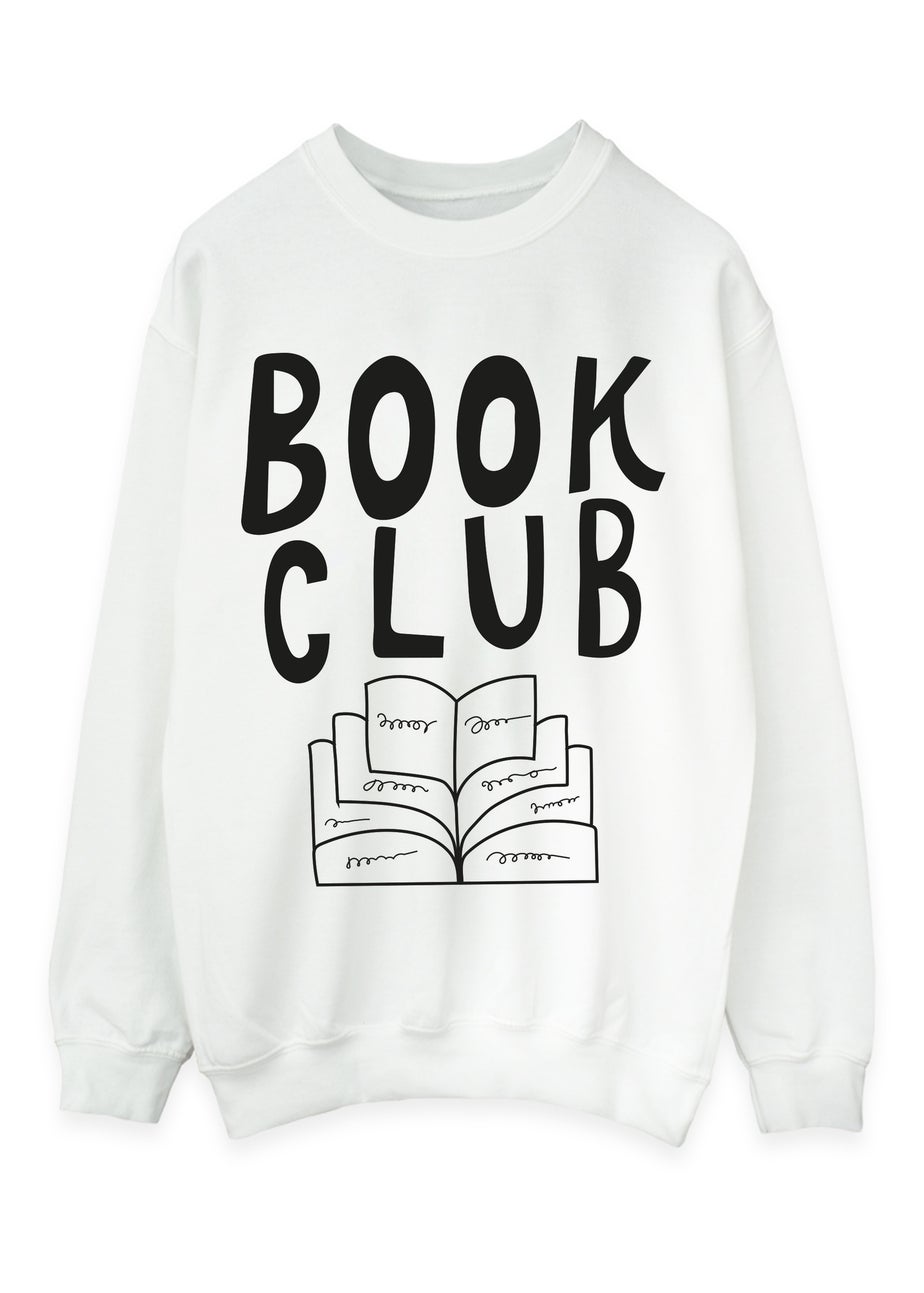 Spiral Galaxy Book Club White Graphic Sweatshirt