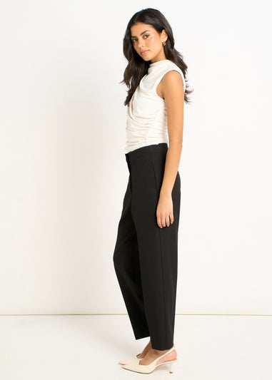 Gini London Black Ankle Grazer Cigarette Tailoring Trousers