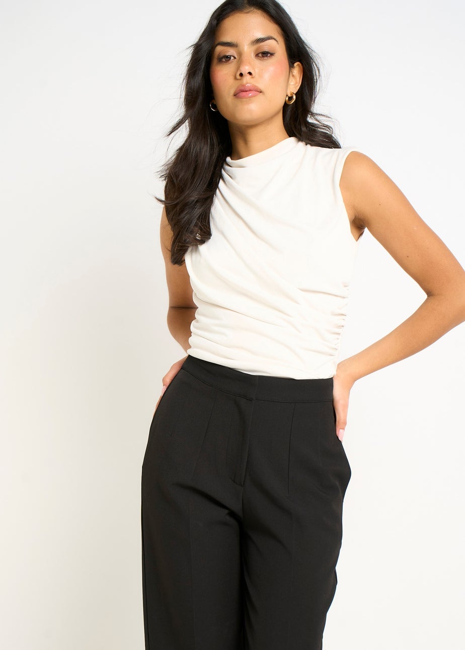 Gini London Black Ankle Grazer Cigarette Tailoring Trousers