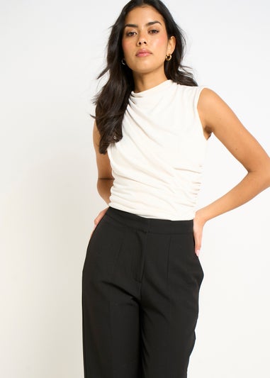 Gini London Black Ankle Grazer Cigarette Tailoring Trousers