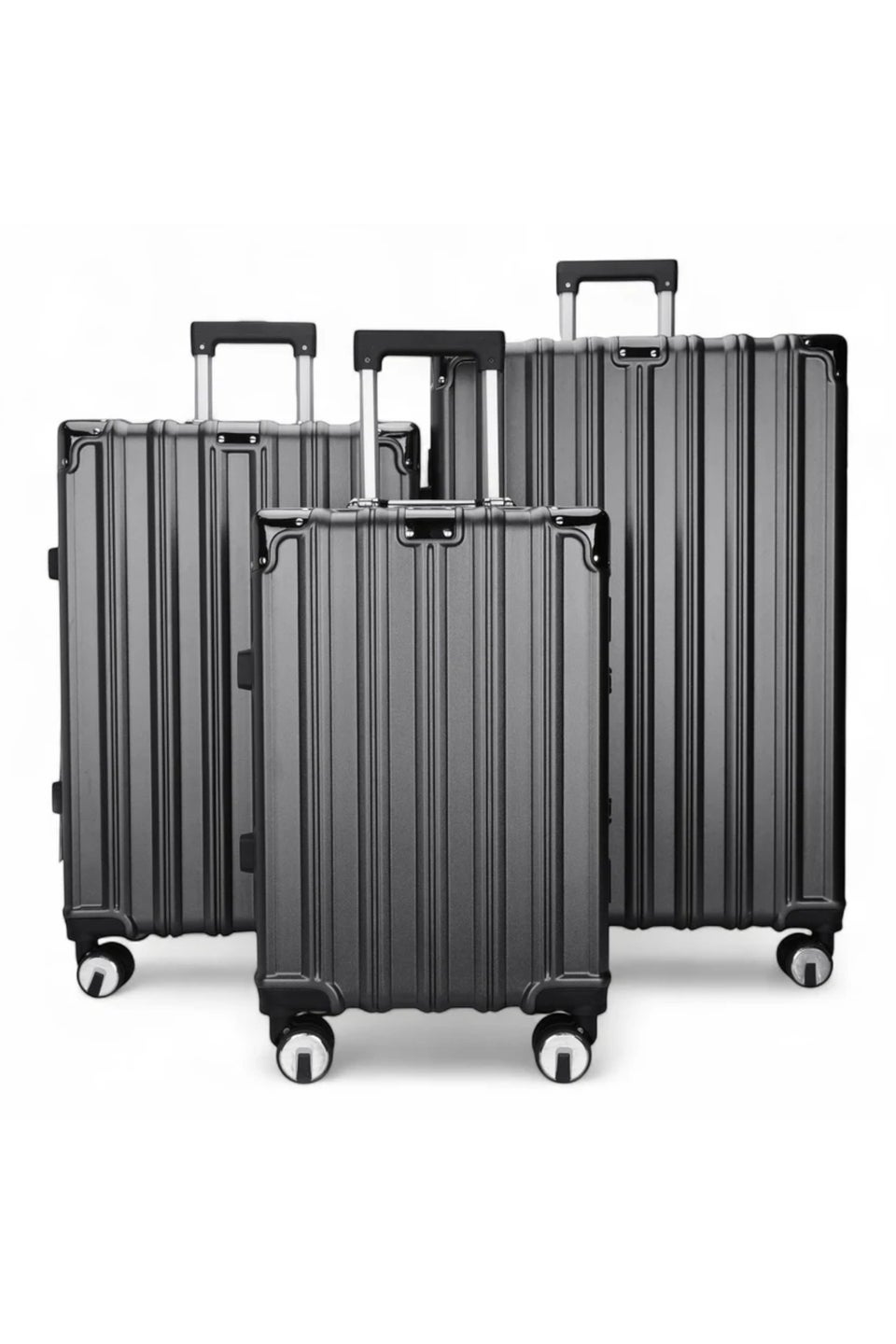 Infinity Luggage Charcoal Hard Shell Robust TSA Suitcases