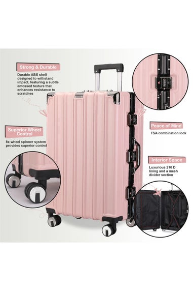 Infinity Luggage Pink Hard Shell Robust TSA Suitcases