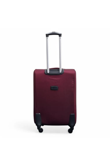 Infinity Luggage Wine Soft Shell Lightweight Nylon Suitcase