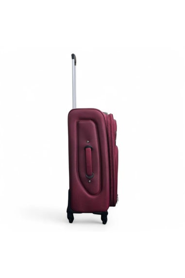 Infinity Luggage Wine Soft Shell Lightweight Nylon Suitcase