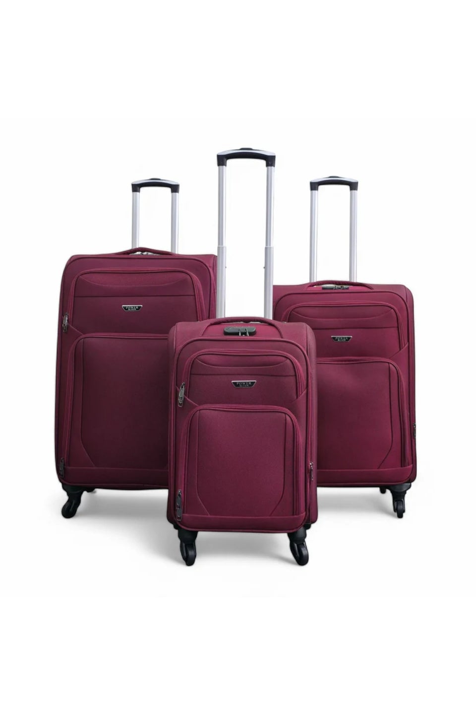 Infinity Luggage Wine Soft Shell Lightweight  Nylon Suitcase