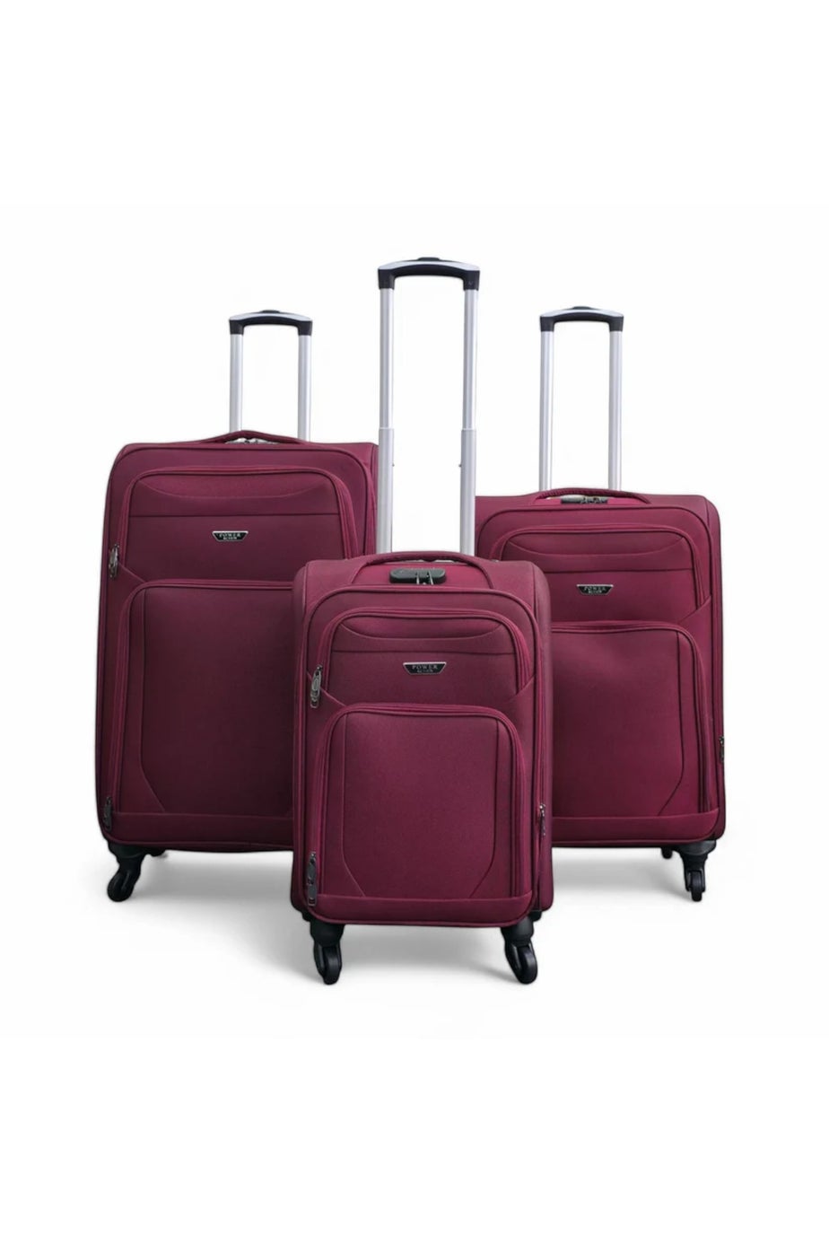 Infinity Luggage Wine Soft Shell Lightweight Nylon Suitcase