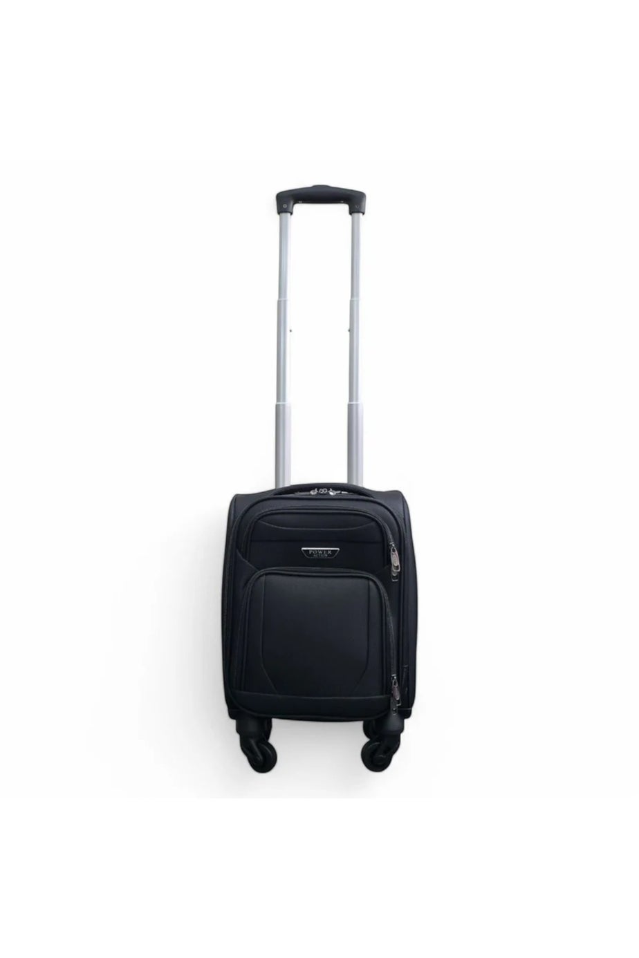 Infinity Luggage Black Soft Shell Lightweight Underseat Nylon Suitcase