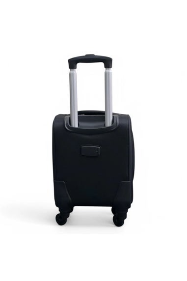 Infinity Luggage Black Soft Shell Lightweight Underseat Nylon Suitcase
