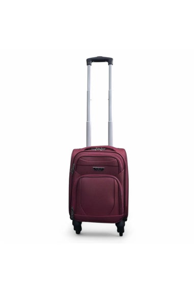 Infinity Luggage Wine Soft Shell Lightweight Underseat Nylon Suitcase
